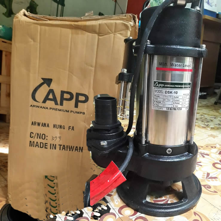 Máy bơm APP DSK-10 1HP (Có dao cắt)