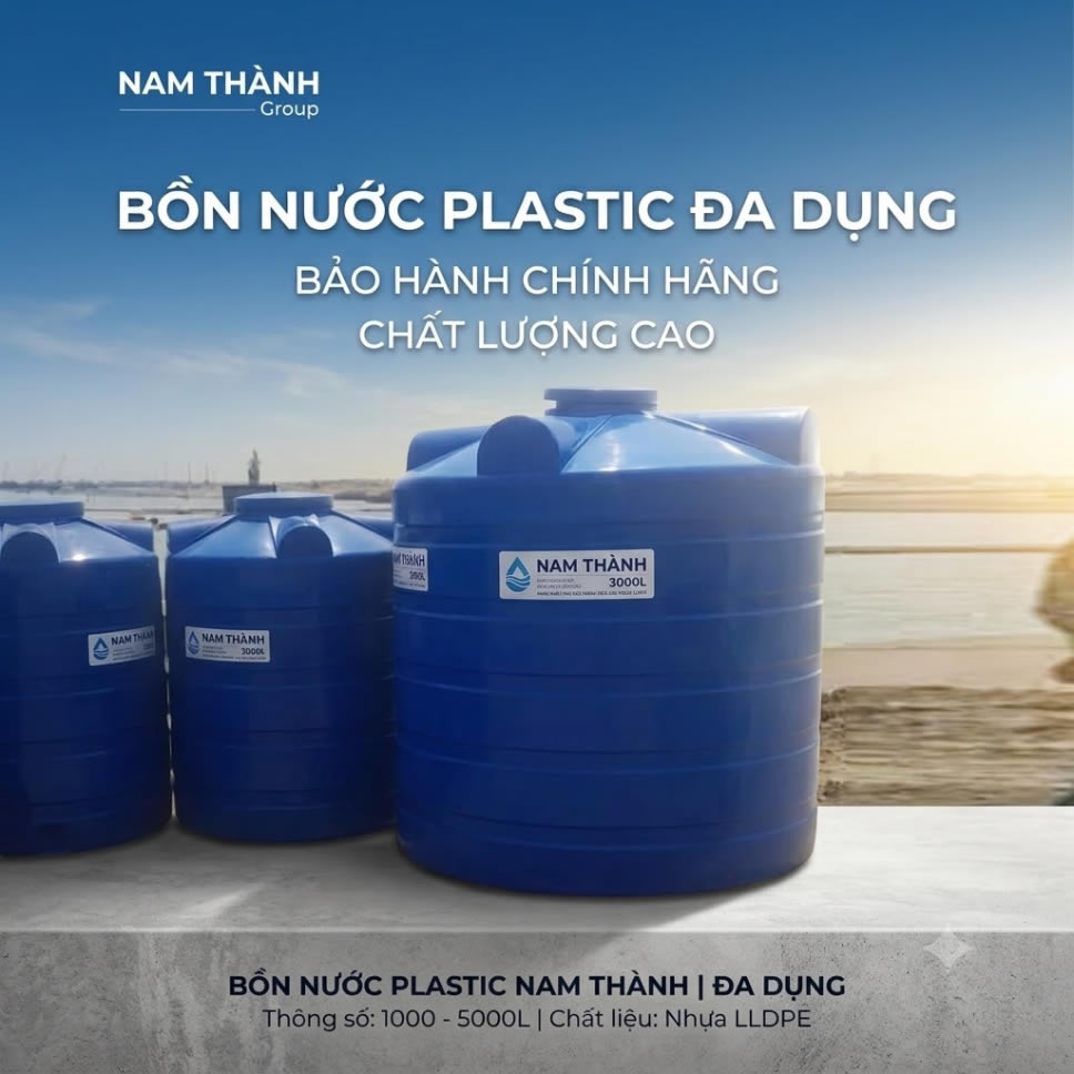 Bồn Nhựa Nam Thành 3000L đứng