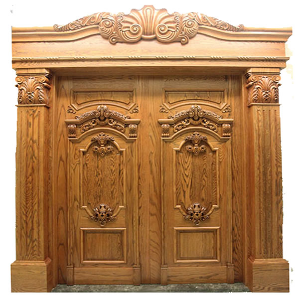 Cửa Gỗ Gõ Chạm 2 cánh