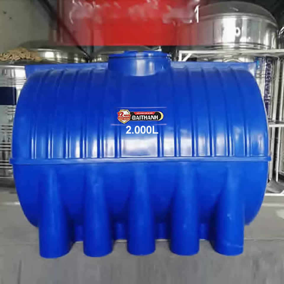 Bồn Nhựa Đại Thành 2000 lít ngang Gold