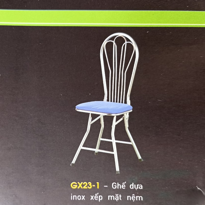 Ghế Inox Mặt Nệm Simili GX23-1