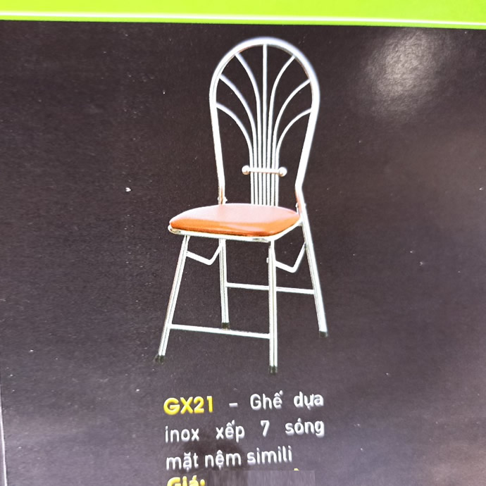 Ghế Inox Mặt Nệm Simili GX21