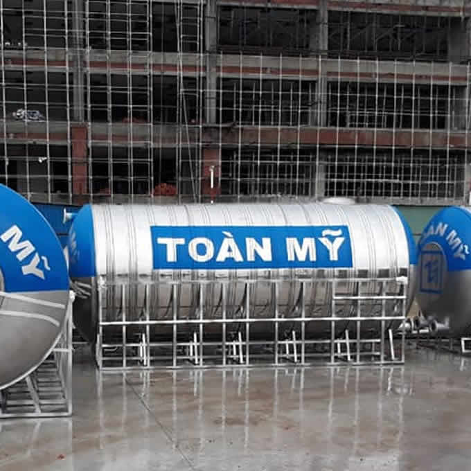 Bồn inox Toàn Mỹ 10000 lít ngang