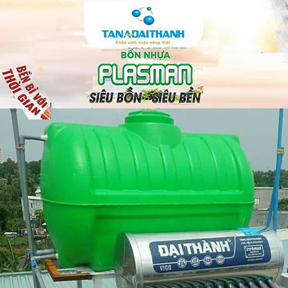 Bồn Nhựa 1000L nằm Plasman Đại Thành