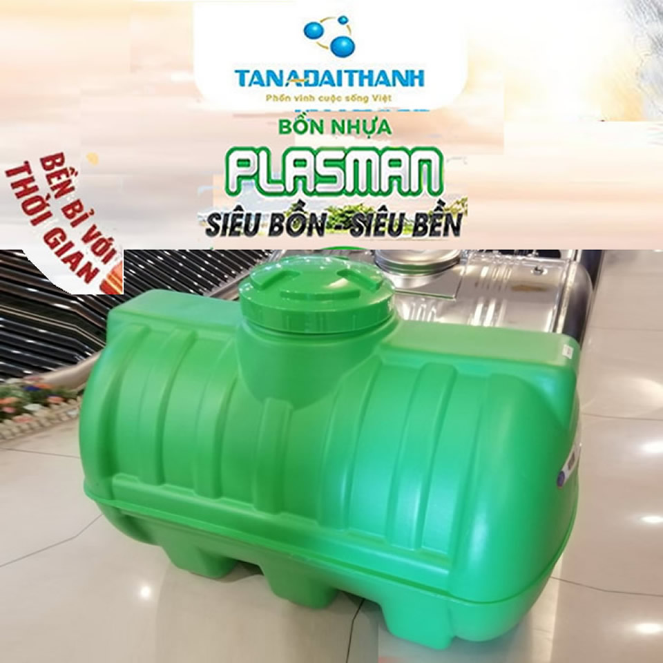 Bồn Nhựa 500L ngang Plasman Đại Thành