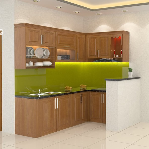 Tủ bếp Gỗ sồi