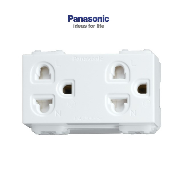 Ổ cắm đôi 3 chấu Panasonic WEV1582SW/WEV1582-7SW