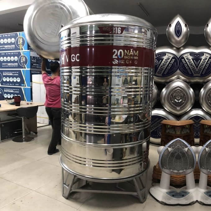 Bồn inox Đại Thành 2000 lít đứng Vigo