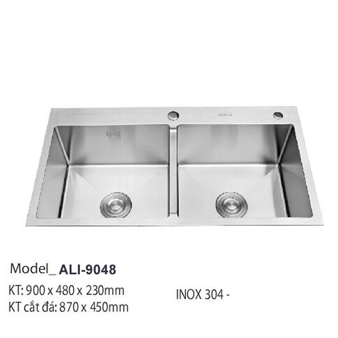 Chậu rửa chén 2 hộc 9048