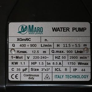 Máy bơm Maro XGm-6C (1.5Hp Họng 90)