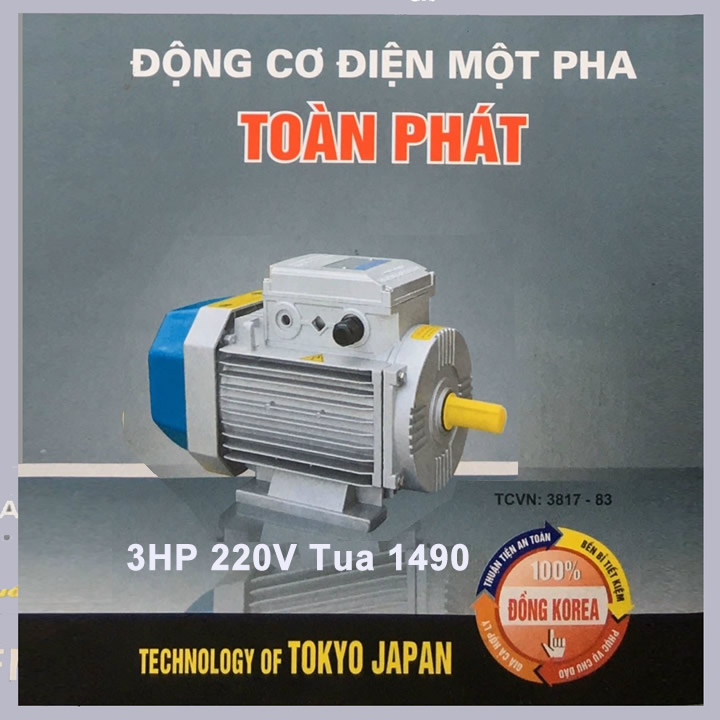 Motor Toàn Phát 3HP vỏ gang
