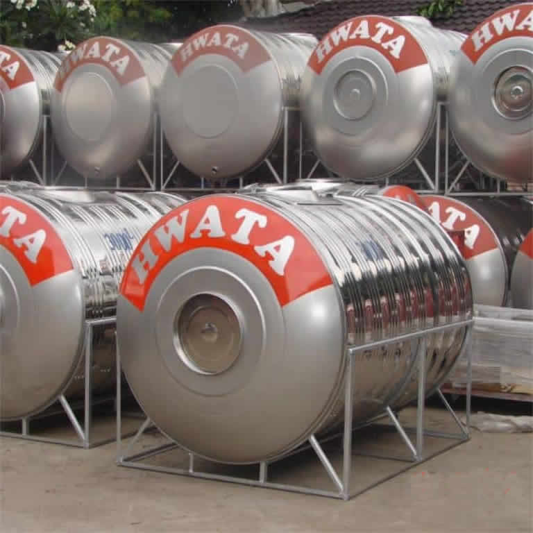 Bồn nước inox 2500L ngang Hwata