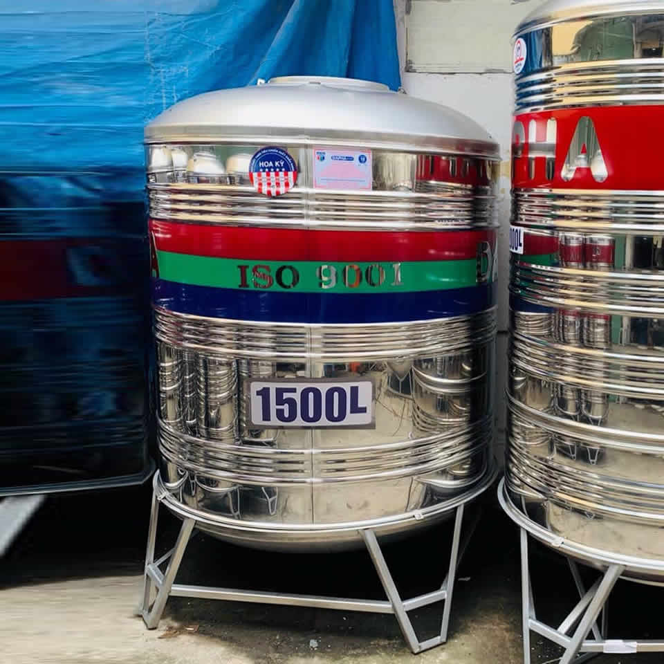 Bồn inox 1500L đứng Dapha R