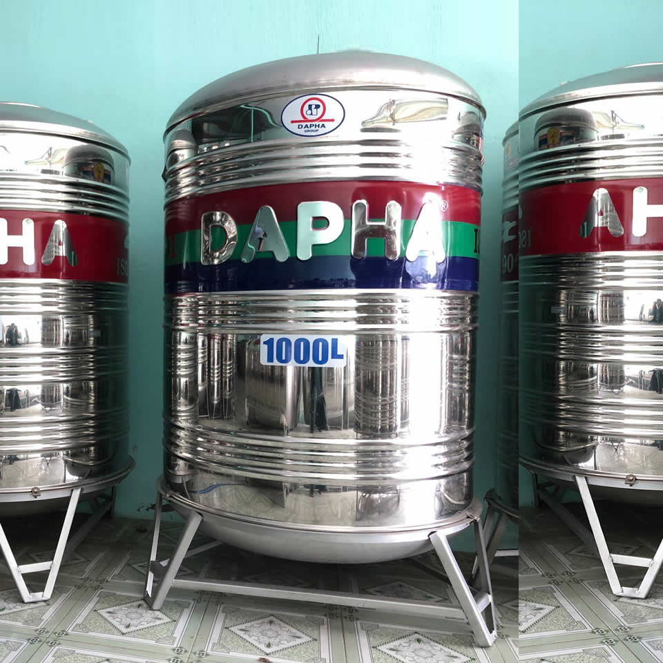Bồn inox 1000L đứng Dapha R