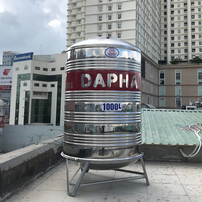 Bồn inox Dapha 1000 lít đứng
