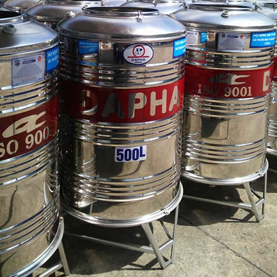 Bồn inox Dapha 500 lít đứng