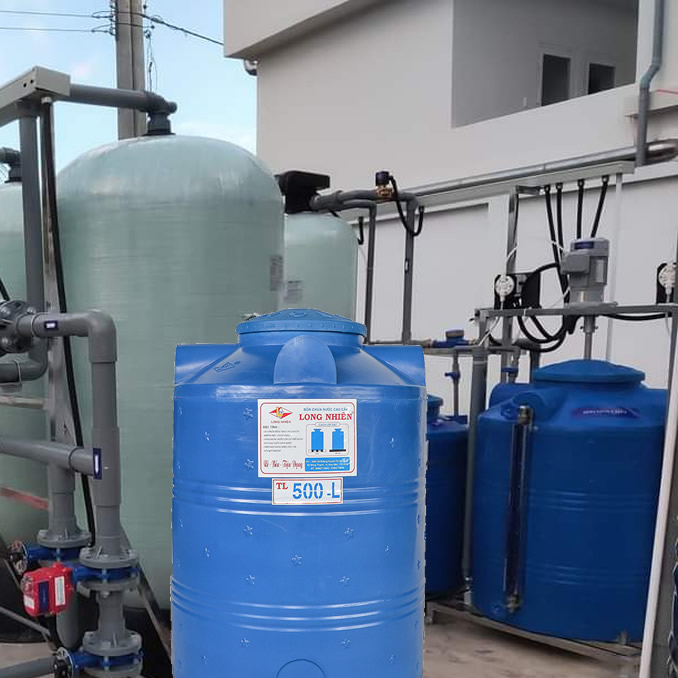 Bồn nhựa Long Nhiên 500 lít đứng