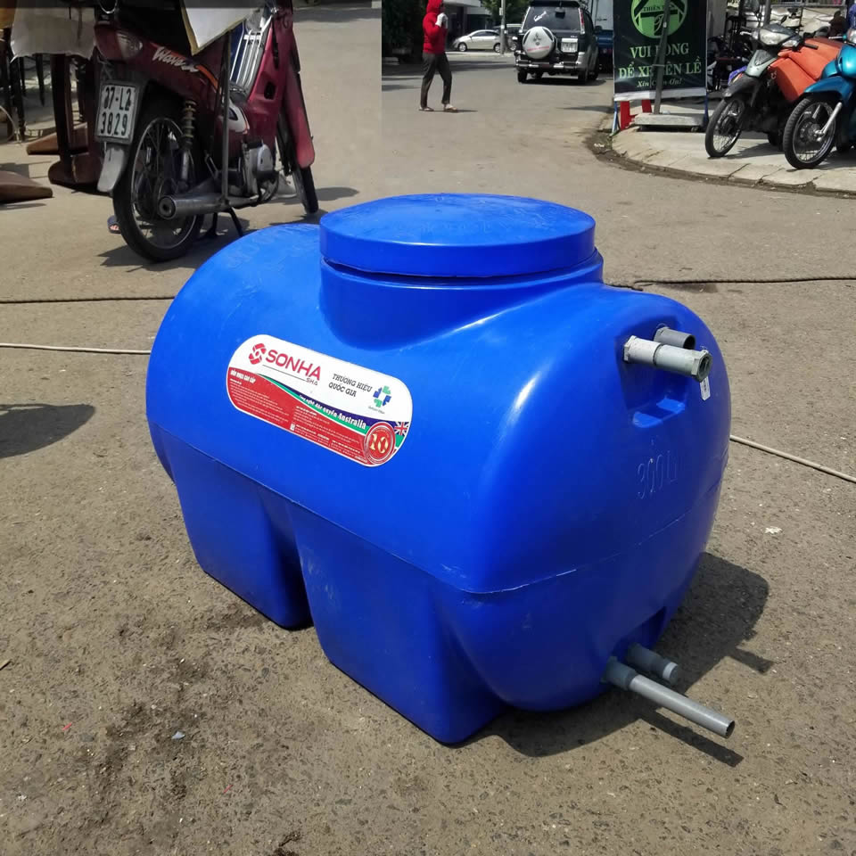 Bồn Nhựa 300L ngang Sơn Hà