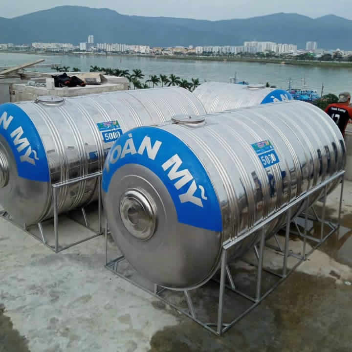 Bồn inox Toàn Mỹ 5000 lít ngang