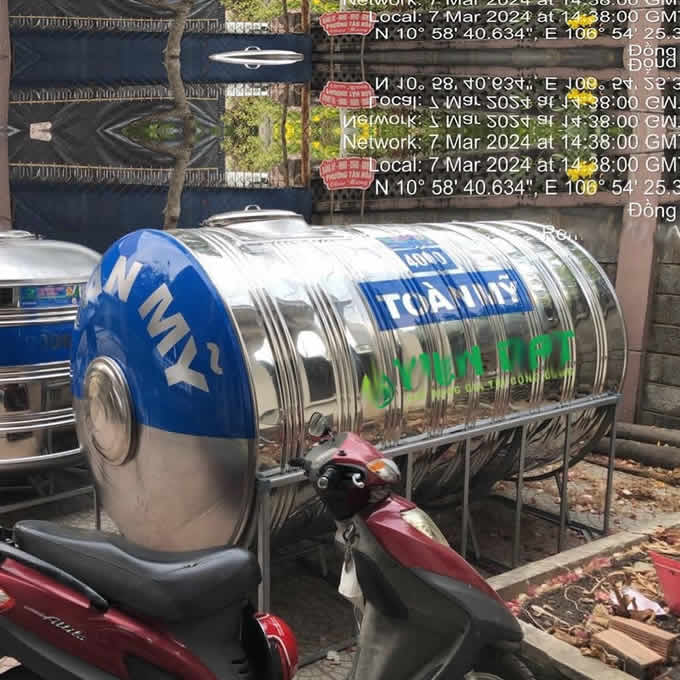 Bồn inox Toàn Mỹ 4000 lít ngang