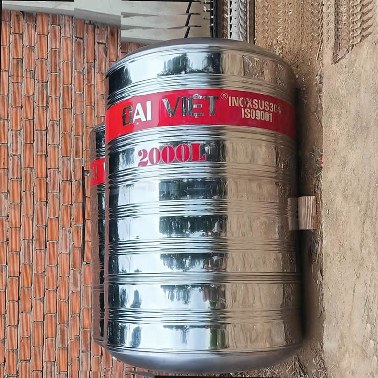 Bồn inox Đại Việt 2000 lít đứng