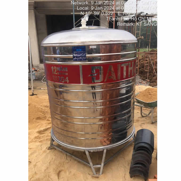 Bồn nước inox Đại Việt 1500L đứng