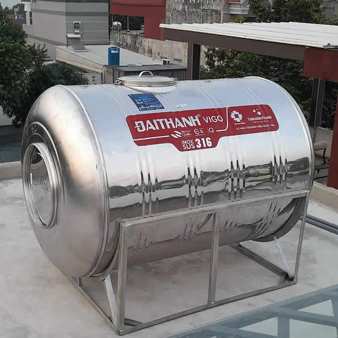 Bồn Inox Đại Thành Vigo 1000 lít ngang