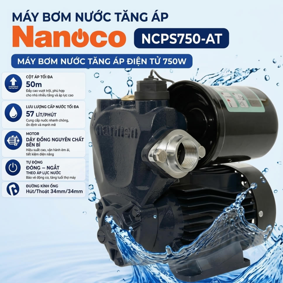 Máy bơm NANOCO NCPS750-AT