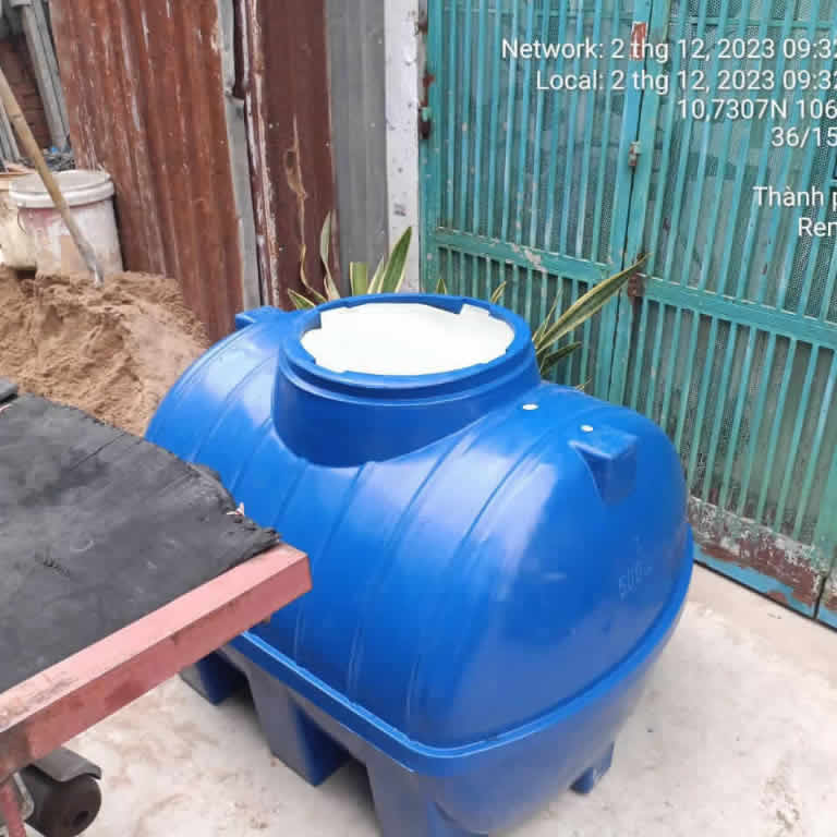 Bồn Nhựa Đại Thành 500L ngang THM