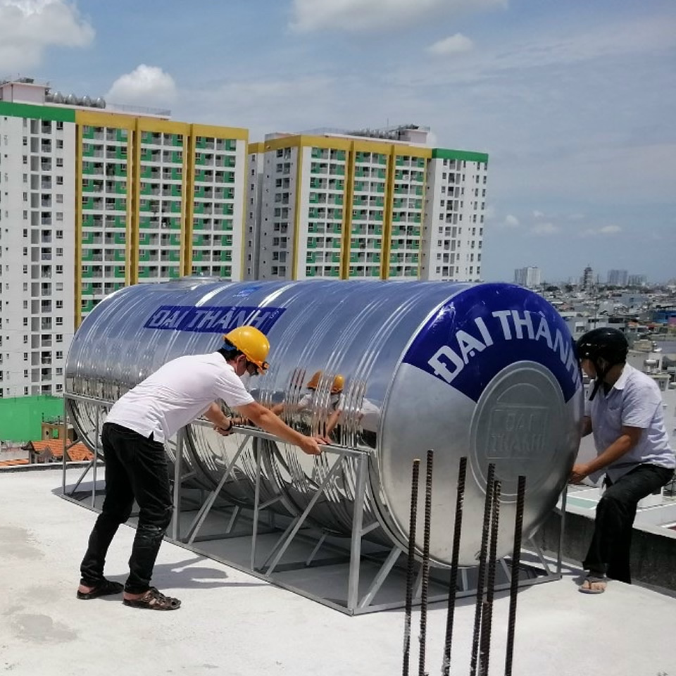 Bồn inox Đại Thành 10000 lít ngang