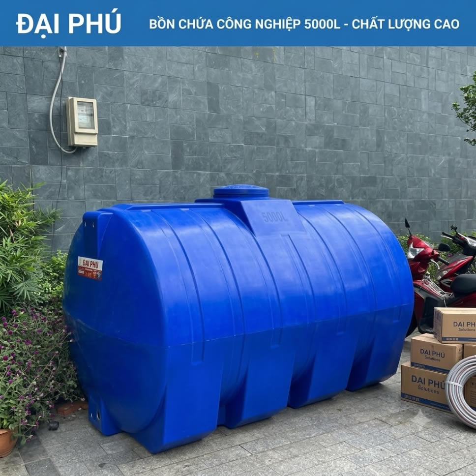 Bồn Nhựa Đại Phú 3000L ngang